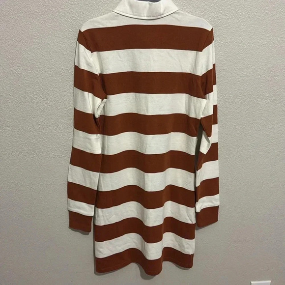 VERONICA BEARD Striped Dusty Rugby Long Sleeve Collared Mini Dress Fall - Picture 6 of 6